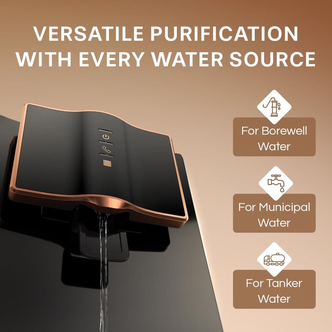 Aquaguard Marvel NXT 10-Stage Active Copper Tech Water Purifier | Up to 60% Water Savings | RO+UV+UF+Active Copper Tech | Taste Adjuster | Suitable for Tanker, Borewell & Municipal Water thumbnail 7