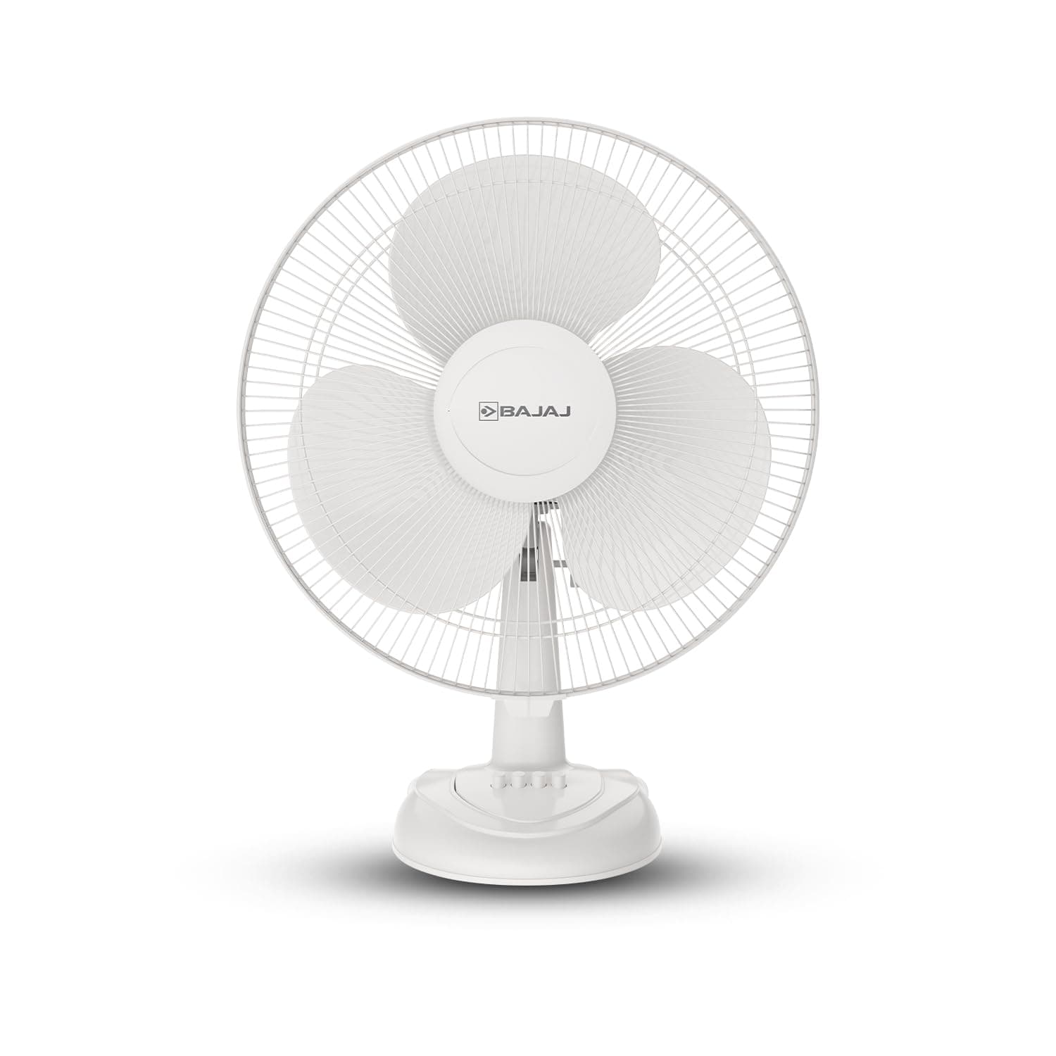 Bajaj Frore Neo Table Fan 400 MM | Table fans for Home & Office |Aerodynamically Balanced Blades| 100% CopperMotor| HighAir Delivery|3-Speed Control| 2-Yr Warranty 【White】
